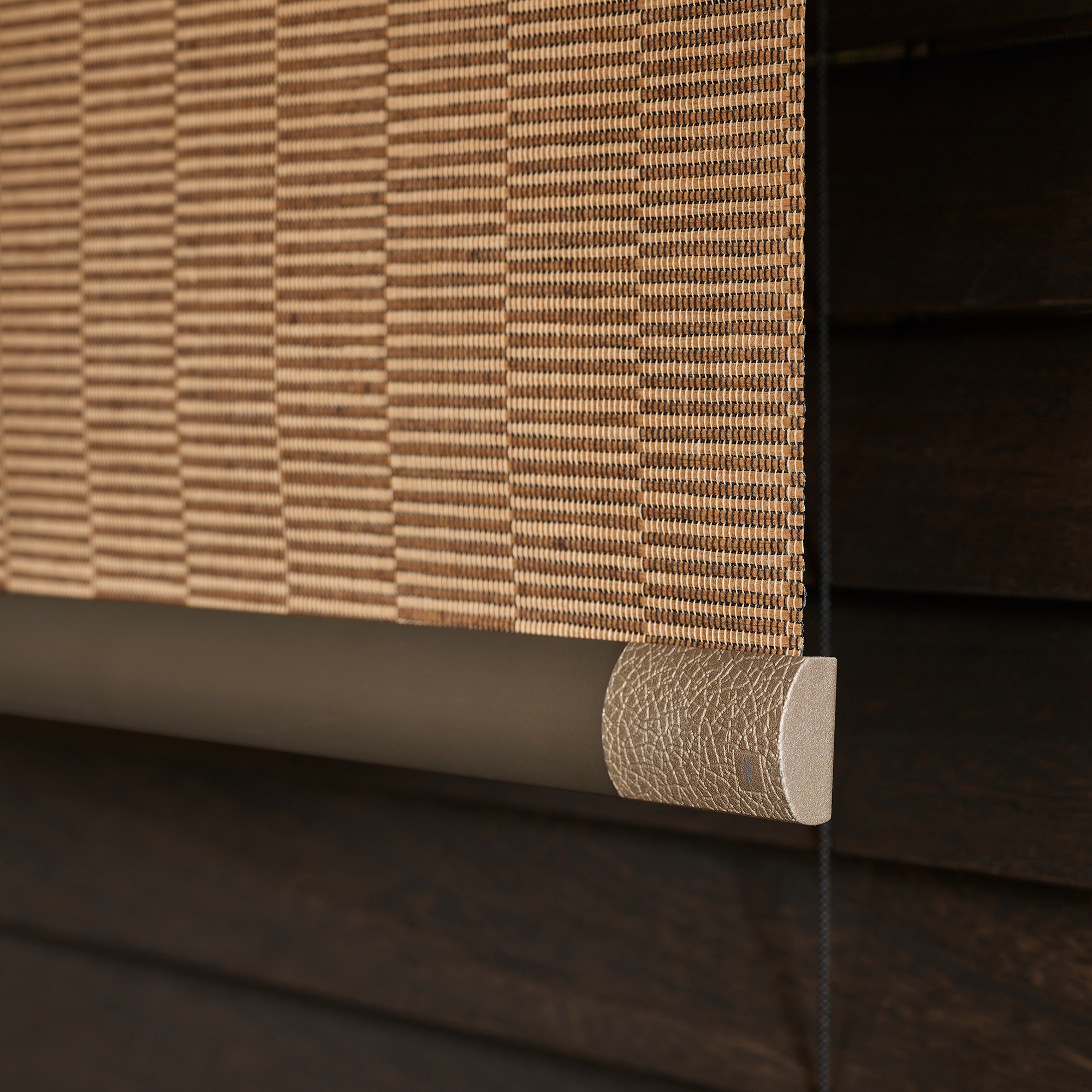Inside Blinds - Craft and nature - window decoration - window coverings - natural materials - Kamani 20 - croco bronze night